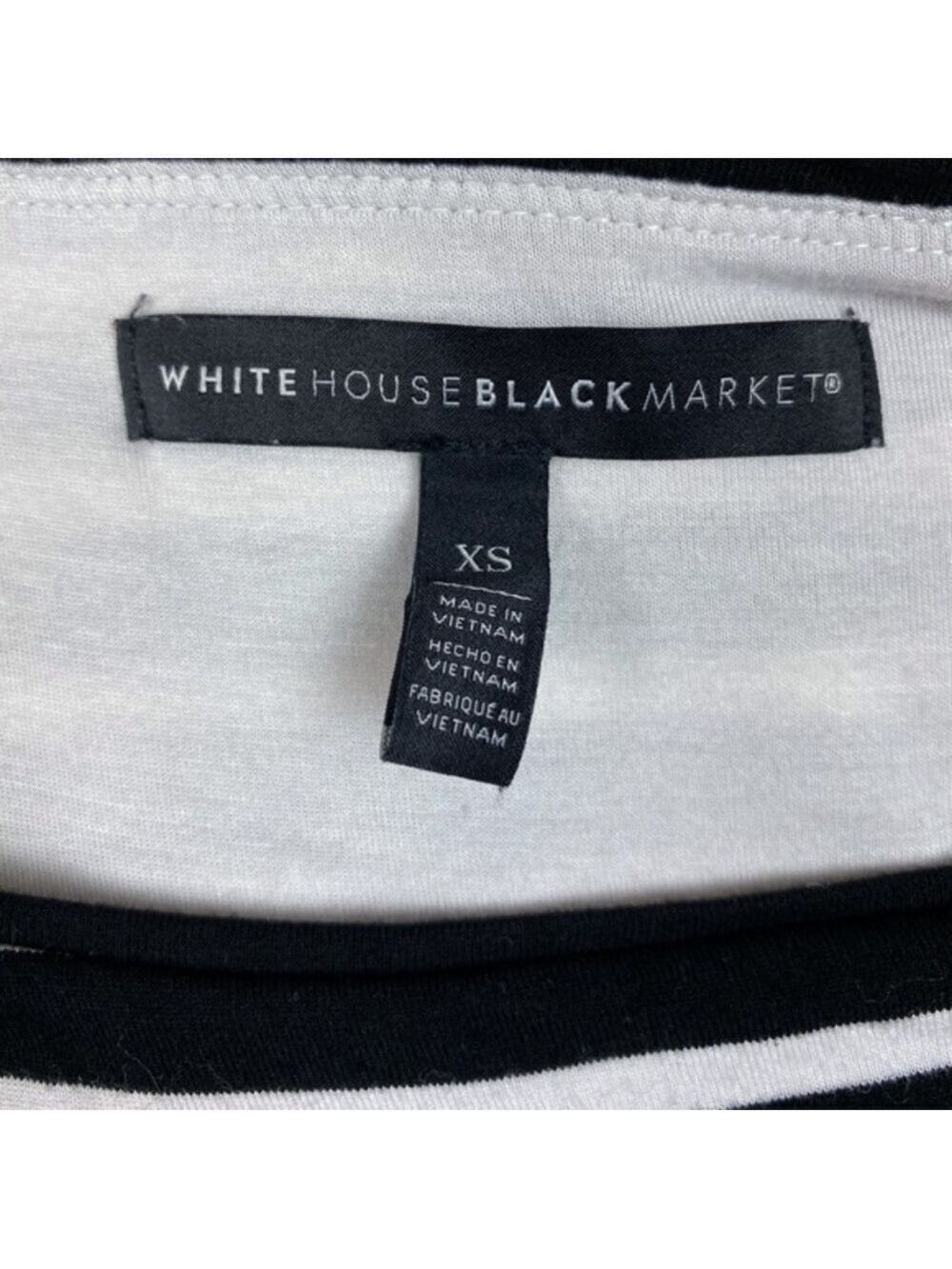 White House Black Market Stripe Wrap Skirt Asymmetrical Dress - Picture 12 of 13